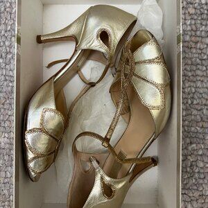 Rachel Simpson Gold/Rose Gold Glitter Heels